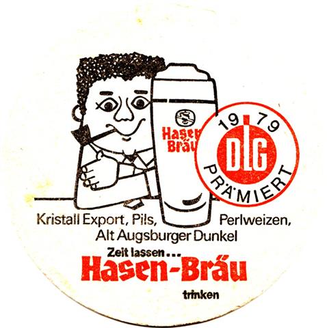 augsburg a-by hasen rund 2fbg 3b (215-dlg 1979-schwarzrot)